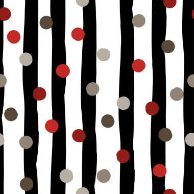 Sevimli vektör geometrik seamless modeli. Lekeli ve çizgili. Fırça darbeleri. El doku çekilmiş. Soyut formları. Sonsuz doku kumaş ya da kağıt üzerine baskı için kullanılabilir