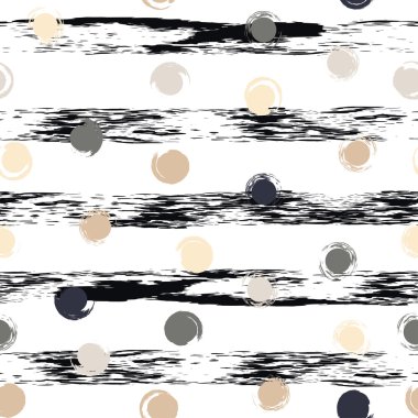 Sevimli vektör geometrik seamless modeli. Lekeli ve çizgili. Fırça darbeleri. El doku çekilmiş. Soyut formları. Sonsuz doku kumaş ya da kağıt üzerine baskı için kullanılabilir