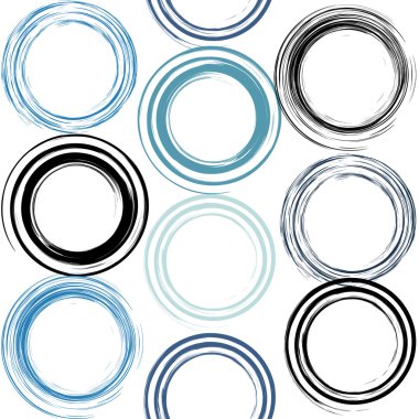 Vektör geometrik dikişsiz desen. Fırça darbeleri, girdap. El çizilmiş grunge doku. Soyut formlar. Sonsuz doku kumaş veya kağıt üzerine yazdırmak için kullanılabilir