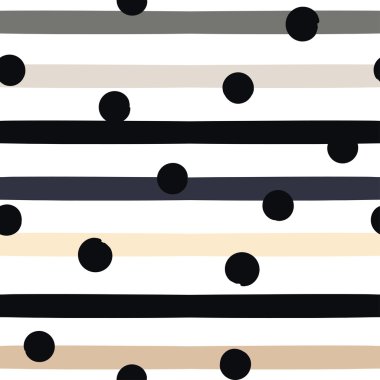 Sevimli vektör geometrik seamless modeli. Lekeli ve çizgili. Fırça darbeleri. El doku çekilmiş. Soyut formları. Sonsuz doku kumaş ya da kağıt üzerine baskı için kullanılabilir