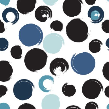 Dikişsiz evrensel desen. Lekeli, daireler, şeritler