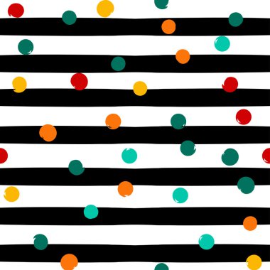 Sevimli vektör geometrik seamless modeli. Lekeli ve çizgili. Fırça darbeleri. El doku çekilmiş. Soyut formları. Sonsuz doku kumaş ya da kağıt üzerine baskı için kullanılabilir