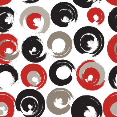 Dikişsiz evrensel desen. Lekeli, daireler, şeritler