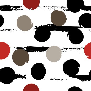 Sevimli vektör geometrik seamless modeli. Lekeli ve çizgili. Fırça darbeleri. El doku çekilmiş. Soyut formları. Sonsuz doku kumaş ya da kağıt üzerine baskı için kullanılabilir