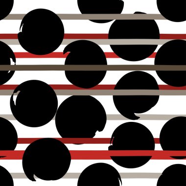 Sevimli vektör geometrik seamless modeli. Lekeli ve çizgili. Fırça darbeleri. El doku çekilmiş. Soyut formları. Sonsuz doku kumaş ya da kağıt üzerine baskı için kullanılabilir