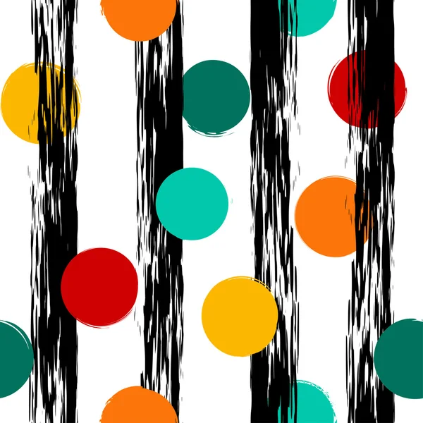 Sevimli vektör geometrik seamless modeli. Lekeli ve çizgili. Fırça darbeleri. El doku çekilmiş. Soyut formları. Sonsuz doku kumaş ya da kağıt üzerine baskı için kullanılabilir