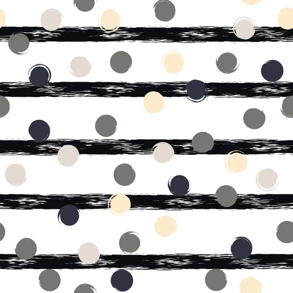 Sevimli vektör geometrik seamless modeli. Lekeli ve çizgili. Fırça darbeleri. El doku çekilmiş. Soyut formları. Sonsuz doku kumaş ya da kağıt üzerine baskı için kullanılabilir