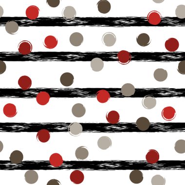 Sevimli vektör geometrik seamless modeli. Lekeli ve çizgili. Fırça darbeleri. El doku çekilmiş. Soyut formları. Sonsuz doku kumaş ya da kağıt üzerine baskı için kullanılabilir