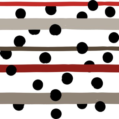 Sevimli vektör geometrik seamless modeli. Lekeli ve çizgili. Fırça darbeleri. El doku çekilmiş. Soyut formları. Sonsuz doku kumaş ya da kağıt üzerine baskı için kullanılabilir