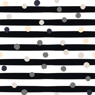 Sevimli vektör geometrik seamless modeli. Lekeli ve çizgili. Fırça darbeleri. El doku çekilmiş. Soyut formları. Sonsuz doku kumaş ya da kağıt üzerine baskı için kullanılabilir