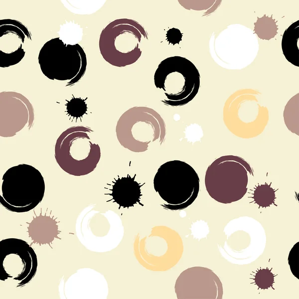 Modèle universel sans couture. Pois, cercles, bandes — Image vectorielle