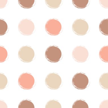 Sevimli vektör geometrik dikişsiz desen. Fırça darbeleri. Puantiye.