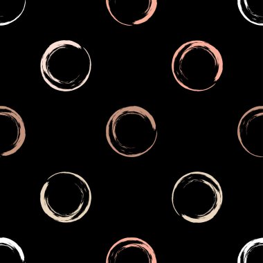 Sevimli vektör geometrik dikişsiz desen. Fırça darbeleri. Puantiye.