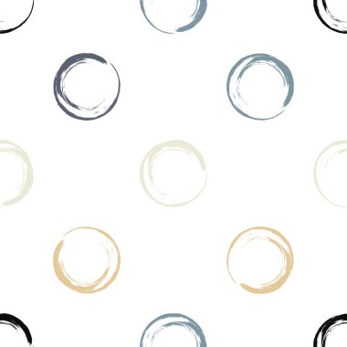 Sevimli vektör geometrik dikişsiz desen. Fırça darbeleri. Puantiye.