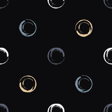 Sevimli vektör geometrik dikişsiz desen. Fırça darbeleri. Puantiye.