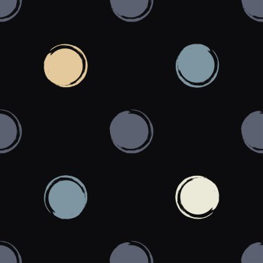 Sevimli vektör geometrik dikişsiz desen. Fırça darbeleri. Puantiye.