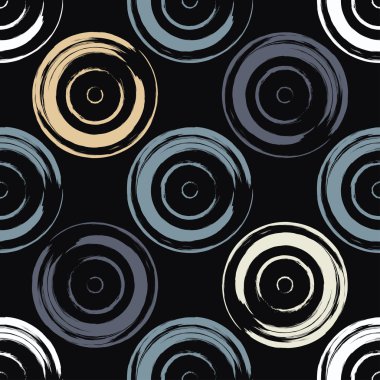 Sevimli vektör geometrik dikişsiz desen. Fırça darbeleri. Puantiye.