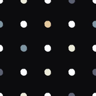 Sevimli vektör geometrik dikişsiz desen. Fırça darbeleri. Puantiye.