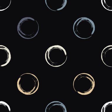 Sevimli vektör geometrik dikişsiz desen. Fırça darbeleri. Puantiye.