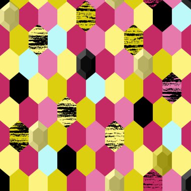 Arka plan. Altıgen ile modern seamless modeli. Vektör çizim