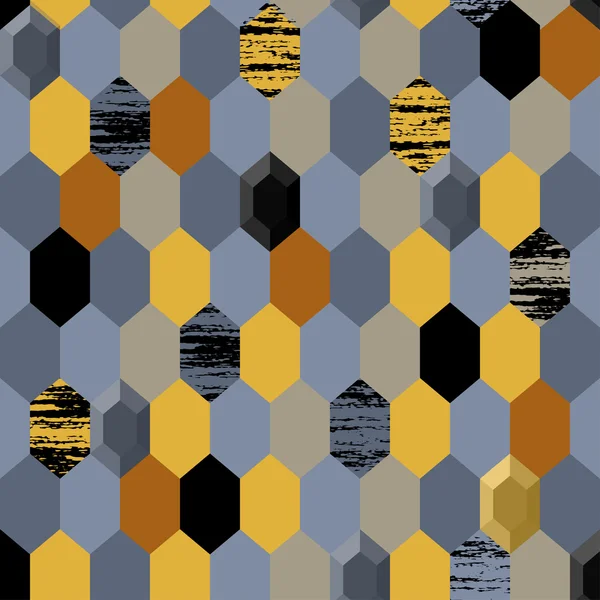 抽象的な背景。六角形とモダンなシームレス パターン。ベクトル図 — ストックベクタ