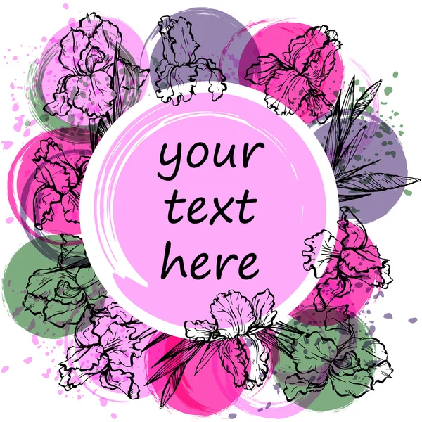 Barevné květy pozadí s místem pro váš text — Stockový vektor