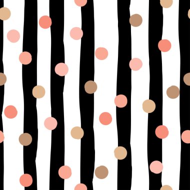 Sevimli vektör geometrik seamless modeli. Lekeli ve çizgili. Fırça darbeleri. El doku çekilmiş. Soyut formları. Sonsuz doku kumaş ya da kağıt üzerine baskı için kullanılabilir