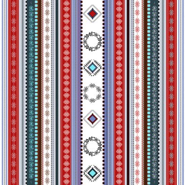 Etnik boho seamless modeli. Renkli kenarlık arka plan dokusu.