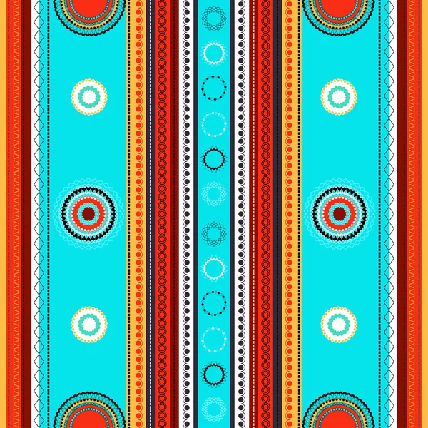 Patrón étnico boho sin costuras. Textura colorida del fondo del borde . — Vector de stock