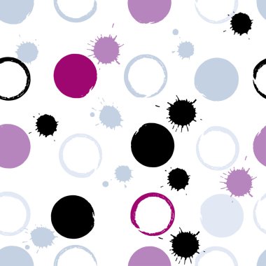 Sevimli vektör geometrik seamless modeli. Fırça darbeleri, lekeli ve lekeleri. El doku çekilmiş. Soyut formları. Sonsuz doku kumaş ya da kağıt üzerine baskı için kullanılabilir