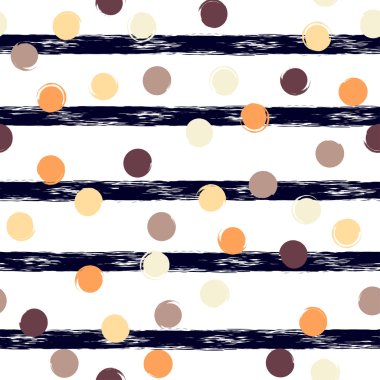 Sevimli vektör geometrik seamless modeli. Lekeli ve çizgili. Fırça darbeleri. El doku çekilmiş. Soyut formları. Sonsuz doku kumaş ya da kağıt üzerine baskı için kullanılabilir