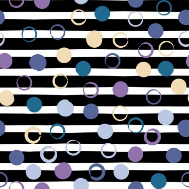 Sevimli vektör geometrik seamless modeli. Lekeli ve çizgili. Fırça darbeleri. El doku çekilmiş. Soyut formları. Sonsuz doku kumaş ya da kağıt üzerine baskı için kullanılabilir