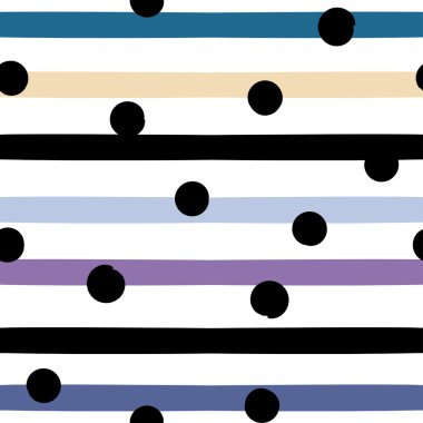 Sevimli vektör geometrik seamless modeli. Lekeli ve çizgili. Fırça darbeleri. El doku çekilmiş. Soyut formları. Sonsuz doku kumaş ya da kağıt üzerine baskı için kullanılabilir