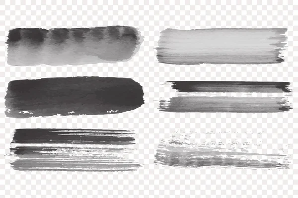 Coups de pinceau sur un fond blanc. Brosse d'art vectoriel . — Image vectorielle