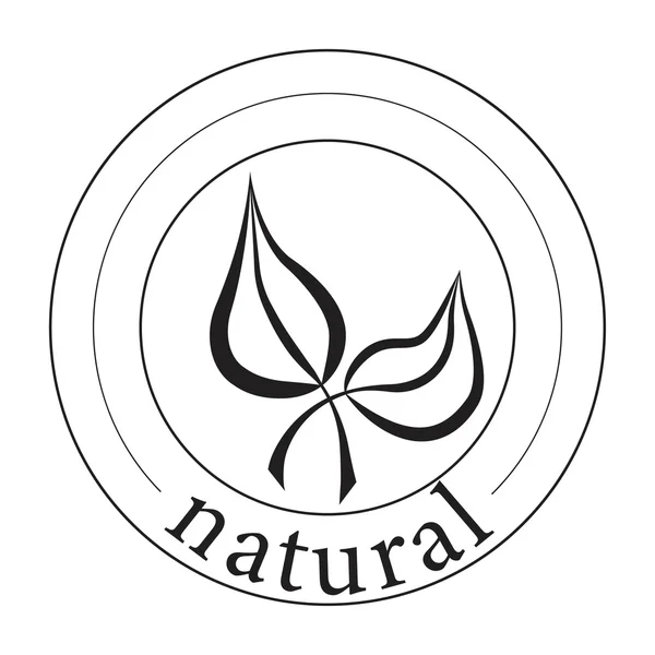 Modello vettoriale di design del logo del prodotto naturale. Icona a foglia. Su sfondo bianco — Vettoriale Stock