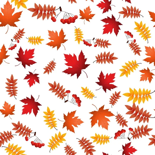 Fondo de otoño sin costuras — Vector de stock