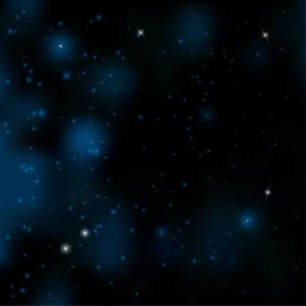 Nachtelijke hemel met sterren. Vector — Stockvector