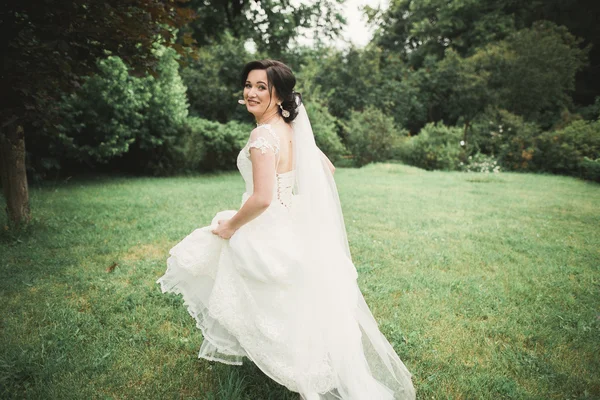 庭で実行されている美しい結婚式の花嫁 — ストック写真