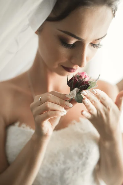 Luxusní nevěsty na svatební den — Stock fotografie