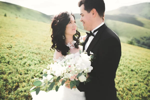 結婚式の日の美しい若いカップル。Portraint クローズ アップ — ストック写真