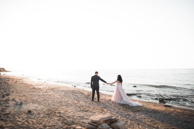 Mutlu evlilik çifti güzel manzarada kalıyor.