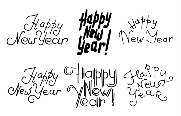 Letras feliz año nuevo — Archivo Imágenes Vectoriales