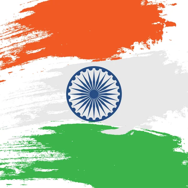 Drapeau tricolore indien. Inde carte. — Image vectorielle