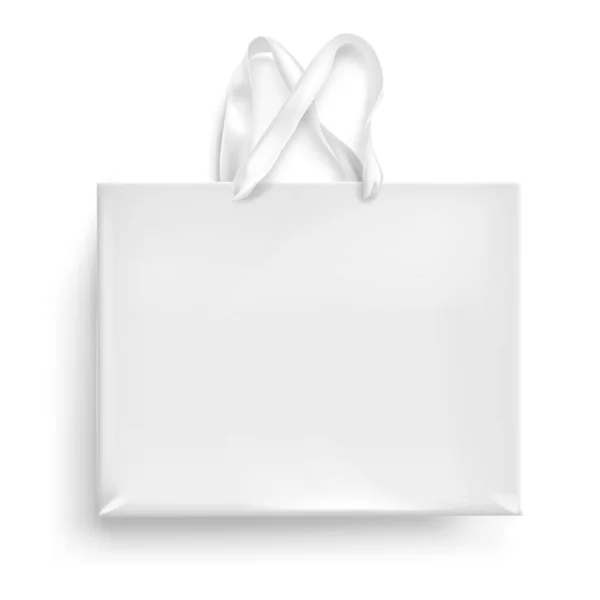 Papper shopping paket isolerad på vit bakgrund — Stock vektor