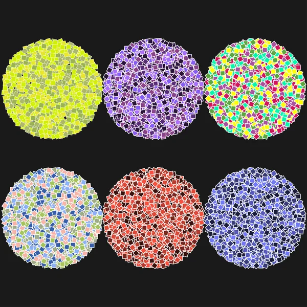 Mozaik tasarım öğeleri daire formları kümesi.