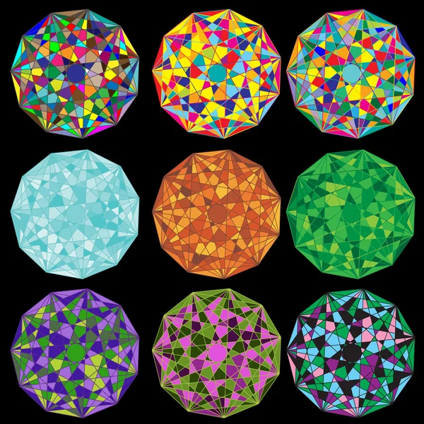 Parlak mozaik desenleri daire formları