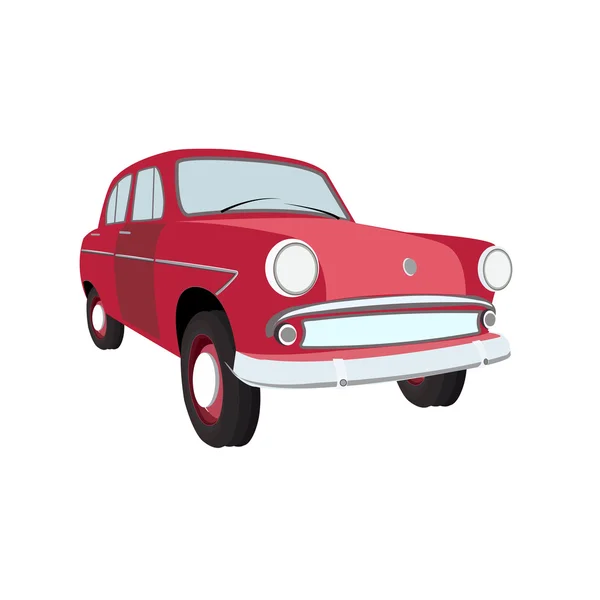 Classic red car.3D rendering. Vector illustration — Stock Vector