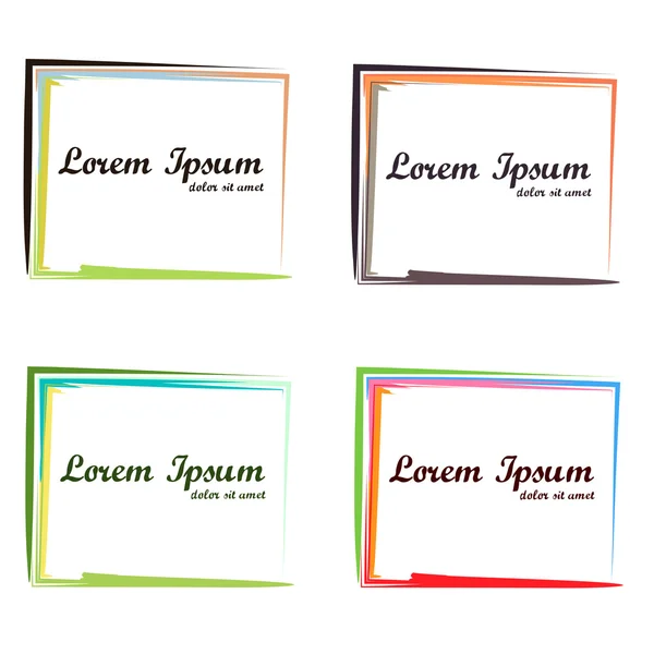 Metninizle birlikte soyut kare kare. Vektör tasarımı.