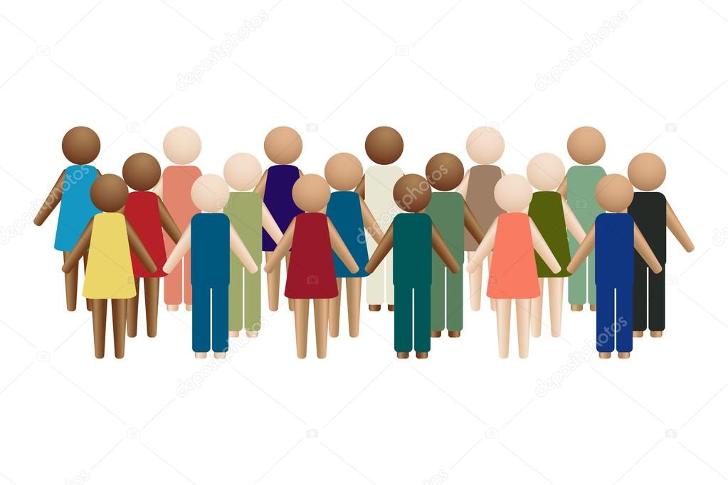 Vector Crowd Of People 3d Illustration Stock Vector C Satarova
