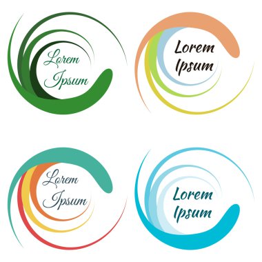 Vektör yuvarlak logosu